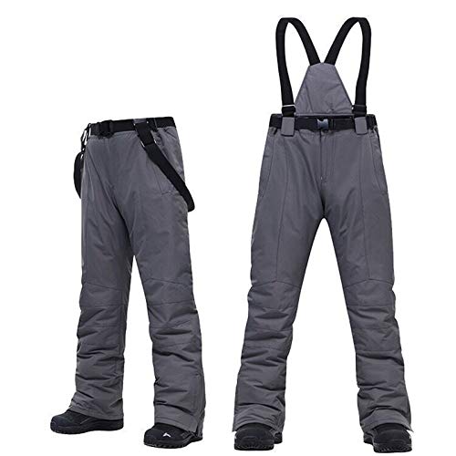 Aniywn Womens Mens Snow Pants Adjustable Back Strap Pants,Hiking Pants Ski Pants Windproof Fleece Lined Soft Snow Pants