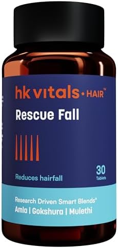 hk vitals Hair Rescue Fall, 30 Tablets | Helps Reduce Hairfall & Supports Hair Growth