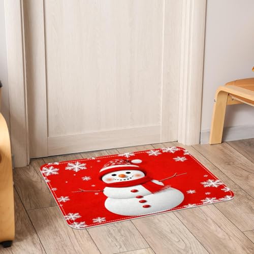 Felpudo navideño 50 x 80 cm tapete de entrada lavable y antideslizante para puerta delantera 7
