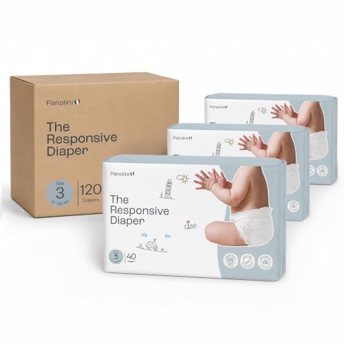 Image of Panolini The Responsive Diaper Size 3 (17-28Ibs) Pull-Up Baby Diaper 40ct 3-Pack