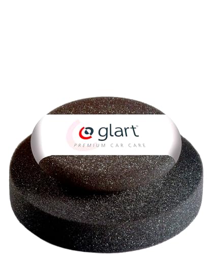 Glart Professional car hand polishing sponge, 130x50 mm, car care polishing sponge with handle list, for wax, paint cleaner, paint putty, car polish, abrasives, use after washing gloves