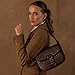 Time Resistance Leather Shoulder Bag – Saddle Bag with Magnetic Closure - Leather Handbag for Women (Brown)