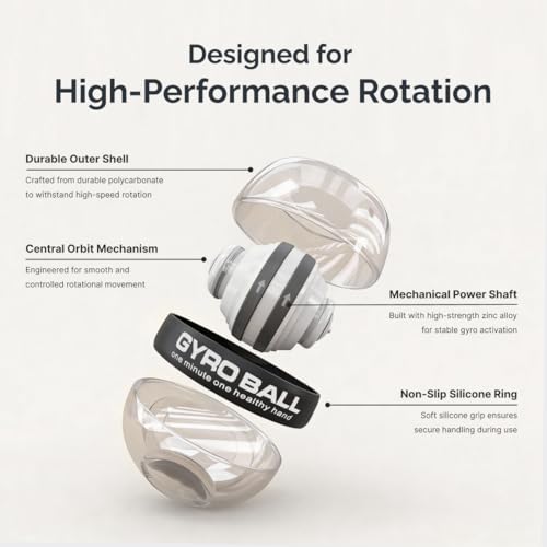 Image of Cult Gyro Ball Wrist Exerciser for Forearm & Grip Strength, Hand Strengthener for Gym & Home Workout