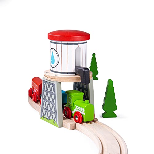 Bigjigs Rail Wooden Water Tower - Other Major Wood Rail Brands Are Compatible #TOP5