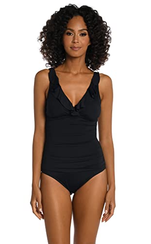 La Blanca Women's Standard Island Goddess Ruffle One Piece Swimsuit3