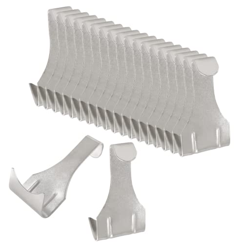 Image of 20Pcs Picture Moulding Hooks Silver Photo Rail Hangers S-Shaped Picture Frame Hangers(Silver)