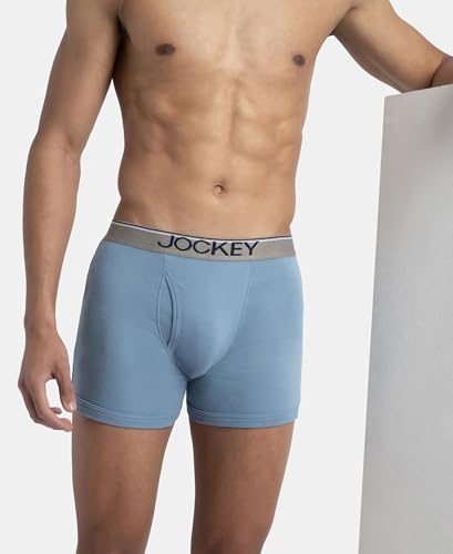 Image of Jockey 8009 Men's Super Combed Cotton Rib Solid Boxer Brief with Ultrasoft Waistband (Pack of 2)