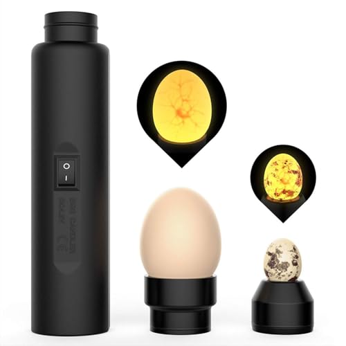 Egg Candling Lamp for Chicken Duck and Goose Eggs LED Incubator Light Tester with Adjustable Lampshades Cold Light Source for Development Monitoring