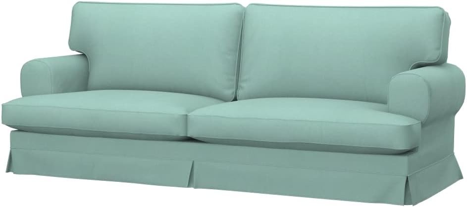 Soferia Replacement Compatible Cover for Ekeskog 3-Seat Sofa, Fabric Eco Leather Mint