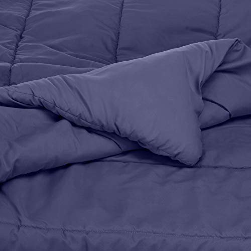 Image of AmazonBasics Easy-Wash Microfiber Kid's Comforter and Pillow Cover Set (Pillow not included)- Single, Twilight Blue