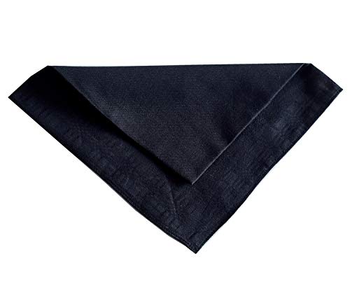 Men's Handkerchiefs,100% Soft Cotton,Black Hankie,Pack Of 6 #TOP4