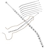 Stainless Steel Sounding Fitness Rod Curved Rod for Men, Special Beads Training Rod -D22CCUS02 (7mm：A)