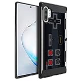 CasesOnDeck Case Compatible with [Samsung Galaxy Note 10+ /Note Plus (6.8')] Pictorial Patterned TPU Design Case Flexible Slim and Elegant (Black Retro Control)