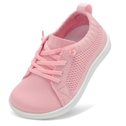 Image of LeIsfIt Toddler Shoes Girls Boys Wide Shoes Kids Zero Drop Minimalist Sneakers Barefoot Slip on Tennis Sneakers
