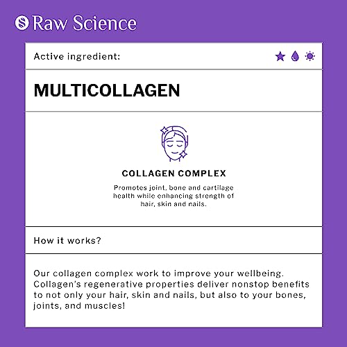 S Raw Science Multi Collagen Pills - Collagen Supplements For Women & Men, Bovine Collagen Bone Supplements, Hydrolyzed Collagen For Skin, Hair & Nails - Made In Usa, Gluten Free 90 Multi Collagen Peptides Capsules thumb #1