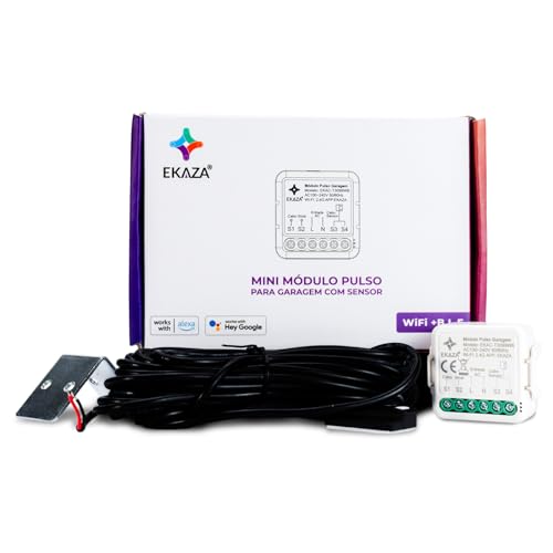 EKAZA Interruptor Mini Módulo Pulso para Garagem com Sensor Wi-Fi + Bluetooth - EKAC-T3099WB