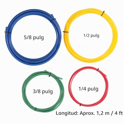 Miniatura 2 de Noennull 4 Dobladoras De Tubos De Cobre, 1 4 Pulg., 3 8 Pulg., 1 2 Pulg., 5 8 Pulg., 4 Pies Codificadas Por Colores, Tira Dobladora De Tubos De Cobre Para Aire Acondicionado De Plástico