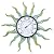 VEWOGARDEN Large Outdoor Thermometer with Hygrometer, Indoor Outdoor Thermometer Waterproof - Metal Sun Decorative Outdoor Thermometer for Patio Home