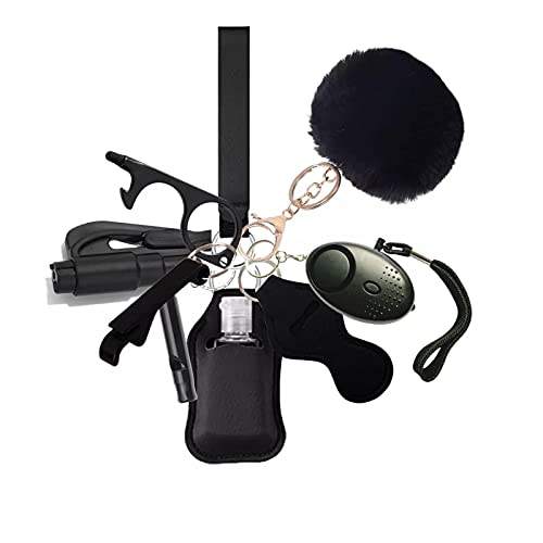 Sungg Ensemble de porte-clés d'autodéfense, pour femme et enfant, accessoire de sécurité avec alarme personnelle, c, L