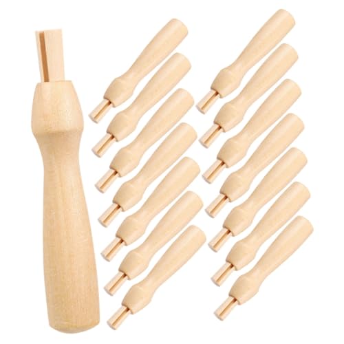 HOODANCOS Felting Needles Wood Handles Replacement Handles for Felting Needles for Woolen Crafts