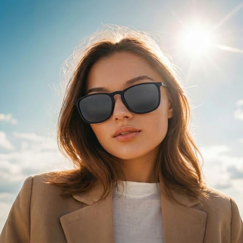 Image of ROYAL SON Polarized Stylish Sunglasses | UV Protection | Branded Retro Square | Classic | Men & Women | Medium | SG-RS8080