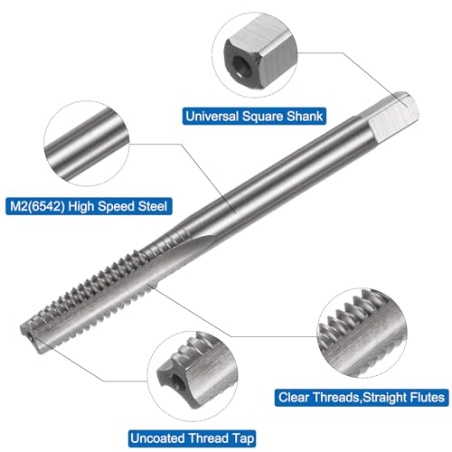Uxcell A24042300UX0979 3Pcs Metric Hand Tap Set, M8 X 1.25 Taper/Plug/Bottom Thread Screw Taps thumb #4