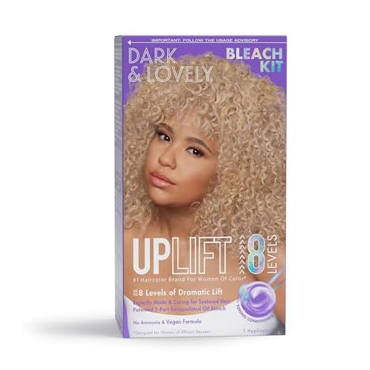 SoftSheen-Carson Dark and Lovely Uplift Hair Bleaching Kit for Dark Hair, Bleach Blonde Hair Dye Kit includes Hair Bleach Powder, Cream Developer and Hair Toner, Bleach Blonde, 1 kit