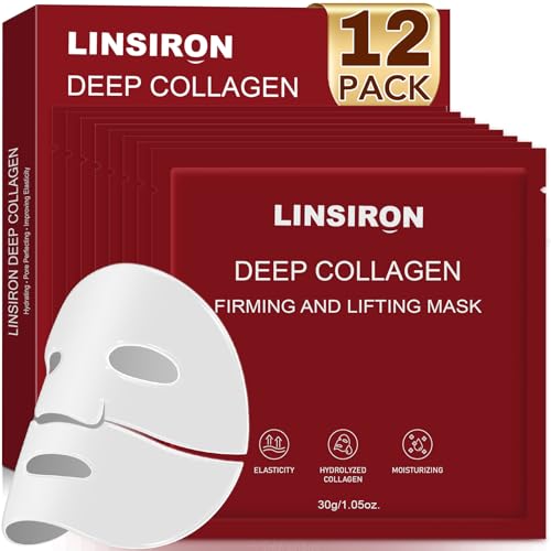 LINSIRON Bio-Collagen Deep Face Masks 12pcs