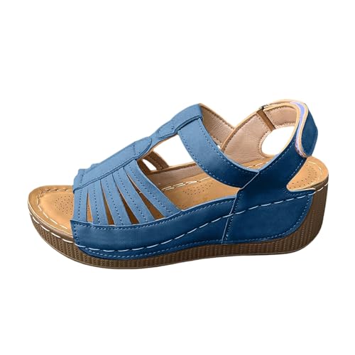 Genérico Zapatos Pies Anchos,Sandalias Planas Mujer Verano,Sandalias Cerradas,Zapatos Baile Latino,Zapatillas Samba,Zapatillas Esparto cuña,Verano Tacon Bajo
