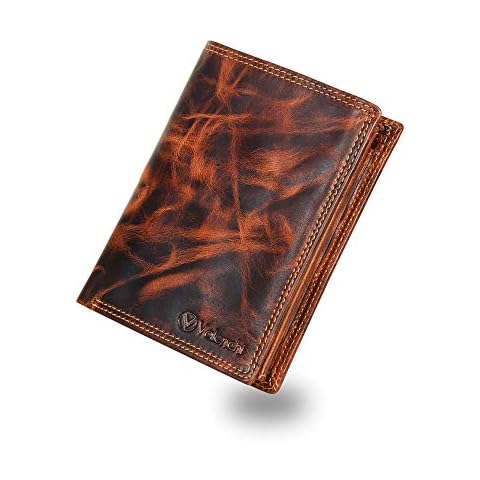 VALENCHI-Genuine Leather RFID Wallet with Coin Pocket Cover
