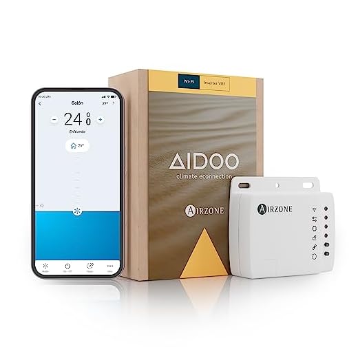 AIRZONE - Aidoo Control WiFi para Aire Acondicionado - Compatible con DAIKIN Sky Air/VRV AZAI6WSCDA1 - Control Remoto de Aire Acondicionado y Programación vía App - Compatible con Google Home y Alexa