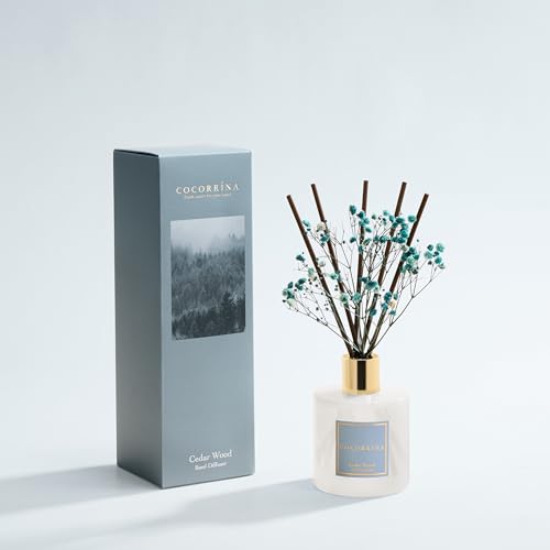 Image of COCORRINA Reed Diffuser - Cedar Wood 6.7 fl oz Reed Diffuser with Sticks, Home Bedrrom Bathroom Shelf Decor
