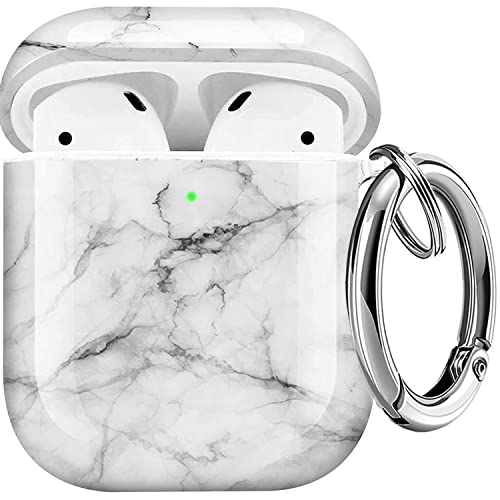 Maxjoy for AirPods 4 Case, Cute AirPod 4th Generation Case Protective Soft AirPod 4 Cover for Women Girly with Keychain for AirPods 4 Cover 2024, Marble