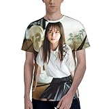 [Fasedate] 菅原咲月 (2) 夏の プリントtシャツ ?ラウンドネック メンズ半袖 Tシャツ 洗える ?カップル トップス 吸汗 速乾 変形しにくい 薄くて軽い カジュアル メンズトップス
