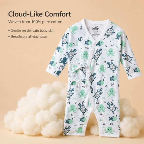 Image of The Mom Store Baby Romper Jabla Style Combo For Boys And Girls | Cotton | Soft Infant Bodysuit | Trendy Stylish Sleepwear For Newborn Baby | Printed | Unisex Comfortable Everyday Baby Wear