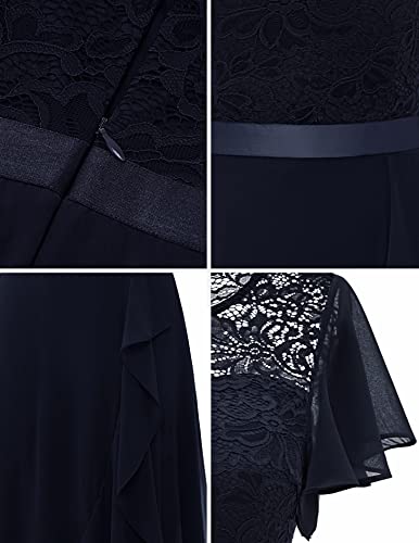 Berylove Abendkleid lang Vokuhila Damen Kleid für verschiedene Anlässe