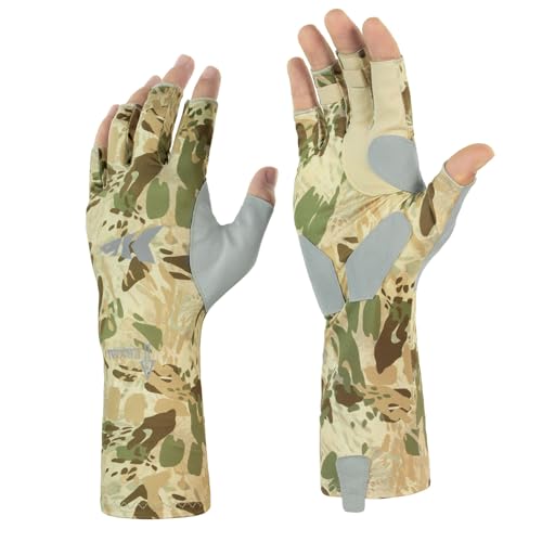 KastKing Agies Fishing Gloves Men & Women, Sun Gloves UV Protection, SM