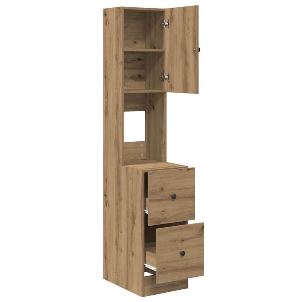 vidaXL Buffet de Cuisine avec tiroir Chêne Artisanal 32 x 50 x 180 cm, Rangement spacieux, Buffet rectangulaire Moderne, Organisateur Chic pour la Salle à Manger, Meuble Efficace