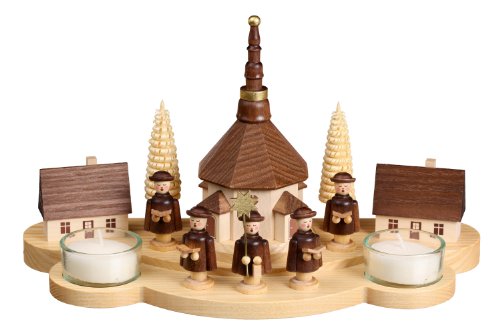 Volkskunstwerkstatt Unger Kurrendedorf groß auf Wolke mit Teelicht - Original Erzgebirge® Cover