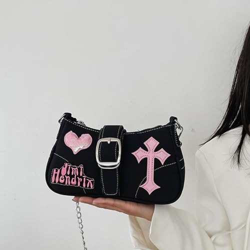 Y2k Accessories Y2k Wallet Crossbody Bag Gothic Retro Crossbody Bag Women's Shoulder Bag3