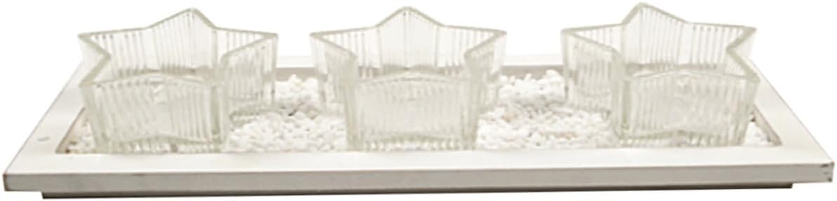 ABOOFAN Glass Tealight Candle Holder Artistic Christmas Star Design for Festive Table Decor for Weddings Birthdays and Holiday Celebrations