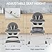 Baby High Chair, 6 in 1 Convertible High Chairs for Babies and Toddlers with 5-Point Safety Harness,Foldable High Chair for Space-Saving, Adjustable Dining Tray,Backrest & Height,Easy to Clean Surface
