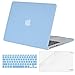 MOSISO Case Only Compatible with Older Version MacBook Pro 15 inch Model A1398 with Retina Display (2015 - end 2012 Release), Plastic Hard Shell & Keyboard Cover & Screen Protector, Airy Blue