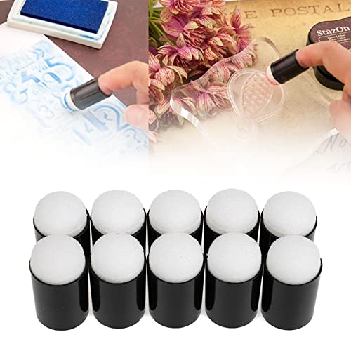 Set D'Éponges à Doigts,Peinture au Doigt Eponge,Outils D'éponge de Ppeinture au Doigt,Pour tacher,Teindre,Mélanger et colorier,Bricolage,Peintures,Affiches,Cahiers-12 pièces