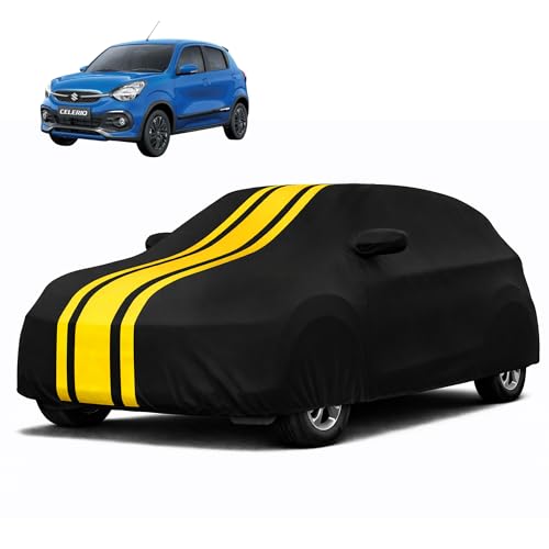 Image of Autofy Car Cover Waterproof CARIZMA for Maruti Celerio [Year 2021 Onwards] - Celerio Car Cover Dust & UV Protection Celerio Car Body Cover with Mirror Pocket Soft Cotton Lining