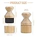 Cutting Board Oil Applicator with Lid, Wood Cutting Board Oil Brush, Wood Wax Applicator Brush for Butcher Blocks Spatulas Spoons Wooden Utensil (Beige)