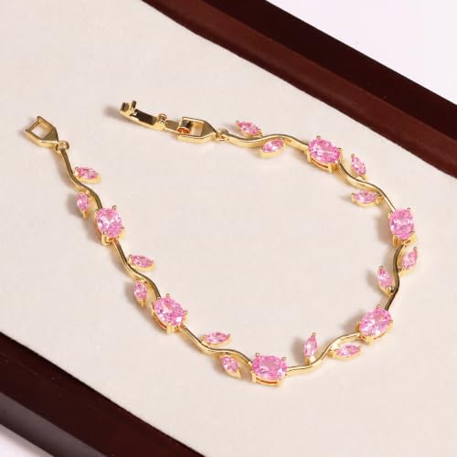Image of Fashion Frill Tulip Bracelets For Women Stylish | Gold Plated Bracelet For Girls Stylish | Stainless Steel Jewellery For Woman Bracelet | Adjustable Hand Bracelet Set For Women | Birthday Gifts For Woman, Girls