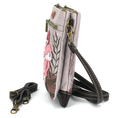Image of CHALA Double Pocket Xbody Women RFID Protected Canvas Crossody Purse with Adjustable Strap | Double Pocket