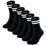 PANDA FOOD 3 Pairs Premium Bamboo Crew Socks | Anti-Blister Seamless Breathable Socks for Exercise, Gym or Casual Wear | Unisex Men and Women | 3 Pack UK | Charcoal | 7-12