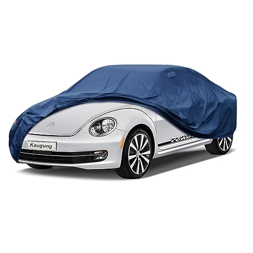 Image of Kaugung Heavy Duty Car Cover Custom Fit Volkswagen Beetle VW Bug (2005-2018), Waterproof All Weather Resistant Outdoor Sun Rain Dust Protection with Anti-Theft Lock.(USA Warehouse,Within 3-7 Days)